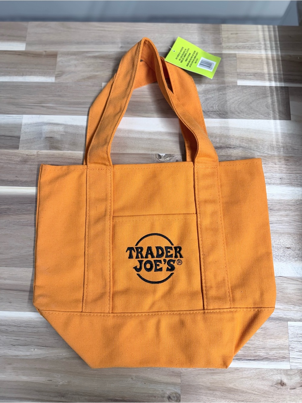 Trader Joe's Orange Canvas Tote Bag